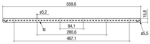 16x560mm 2400lm 830 2T ADV, LED Linear Modules 28001744  Tridonic LLE